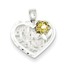 Sterling Silver I Love You Heart Charm hide-image