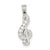 Sterling Silver CZ Treble Clef Charm hide-image