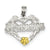 Grandma Heart Charm in Sterling Silver