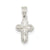 Diamond-cut Cross Charm in Sterling Silver