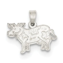 Sterling Silver Cow Charm hide-image