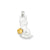 Cat w/ Vermeil Flower Charm in Sterling Silver