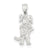 Hockey - Girl Charm in Sterling Silver