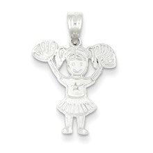 Sterling Silver Cheerleader Charm hide-image