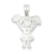 Sterling Silver Cheerleader Charm hide-image