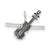 Sterling Silver Antiqued Violin Charm hide-image