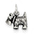 Sterling Silver Antiqued Dog Charm hide-image