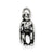 Antiqued Monkey Charm in Sterling Silver