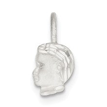 Sterling Silver Boy Head Charm hide-image