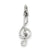 Treble Clef Charm in Sterling Silver