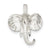 Elephant Head Charm in Sterling Silver