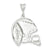 Helmet & Football Charm in Sterling Silver