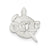 Golf Ball Charm in Sterling Silver
