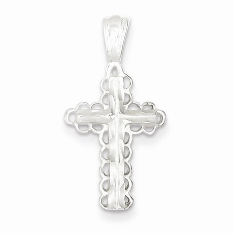 Sterling Silver Budded Cross pendant, Classy Pendants for Necklace