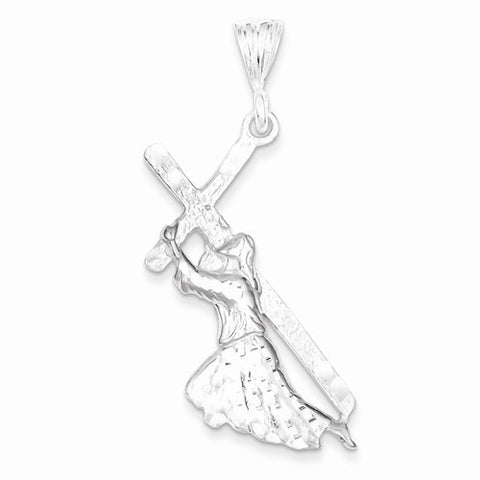 Sterling Silver St. Andrew Cross Pendant, Pendants for Necklace