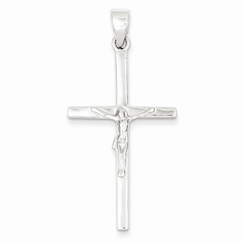 Sterling Silver Polished Crucifix pendant, Beautiful Pendants for Necklace