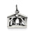 Antiqued Manger Charm in Sterling Silver