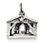 Sterling Silver Antiqued Manger Charm hide-image