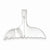 Sterling Silver Whale Tail Slide Pendant, Pendants for Necklace