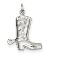 Sterling Silver Cowboy Boot Charm hide-image