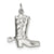 Cowboy Boot Charm in Sterling Silver