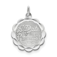 Sterling Silver A Date To Remember Disc Charm hide-image