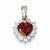 Sterling Silver Garnet & CZ pendant, Fine Pendants for Necklace