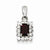 Sterling Silver Garnet & CZ pendant, Pendants for Necklace