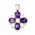 Sterling Silver Amethyst & CZ pendant, Alluring Pendants for Necklace