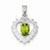 Sterling Silver Peridot & CZ Pendant, Pendants for Necklace