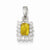 Sterling Silver Citrine & CZ Pendant, Pendants for Necklace