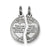 Break apart Mizpah Charm in Sterling Silver