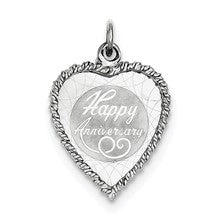 Sterling Silver Happy Anniversary Disc Charm hide-image