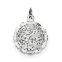 Sterling Silver Best Friend Disc Charm hide-image