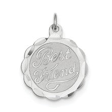 Sterling Silver Best Friend Disc Charm hide-image