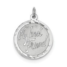 Sterling Silver My Best Friend Disc Charm hide-image