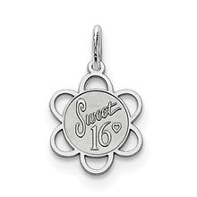 Sterling Silver Sweet Sixteen Disc Charm hide-image