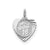 Sweet Sixteen Heart Disc Charm in Sterling Silver