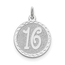 Sterling Silver Sweet Sixteen Disc Charm hide-image