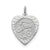 Sweet Sixteen Heart Disc Charm in Sterling Silver