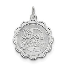 Sterling Silver Happy Birthday Disc Charm hide-image