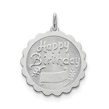 Sterling Silver Happy Birthday Disc Charm hide-image