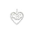 Mom Heart Charm in Sterling Silver