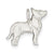 Dog Charm in Sterling Silver