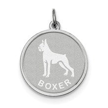 Sterling Silver Boxer Disc Charm hide-image