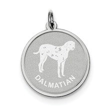 Sterling Silver Dalmatian Disc Charm hide-image