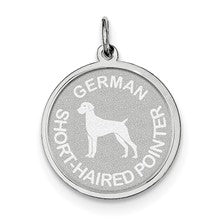 Sterling Silver German Shorthaired Pointer Disc Charm hide-image