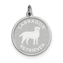 Sterling Silver Labrador Retrieve Disc Charm hide-image