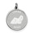 Lhasa Apso Disc Charm in Sterling Silver