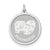 Pekingese Disc Charm in Sterling Silver